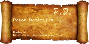 Potor Domitilla névjegykártya